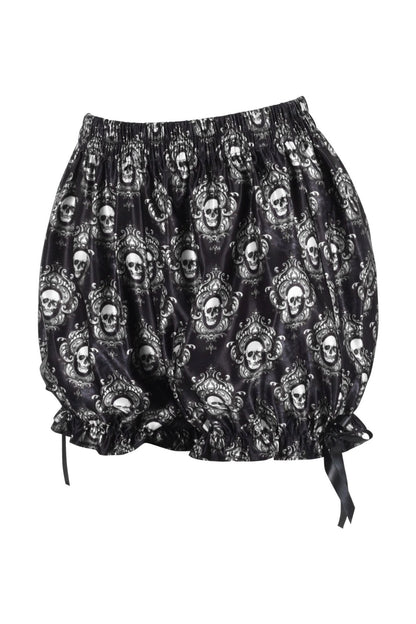 Skull Print Crepe Bloomers