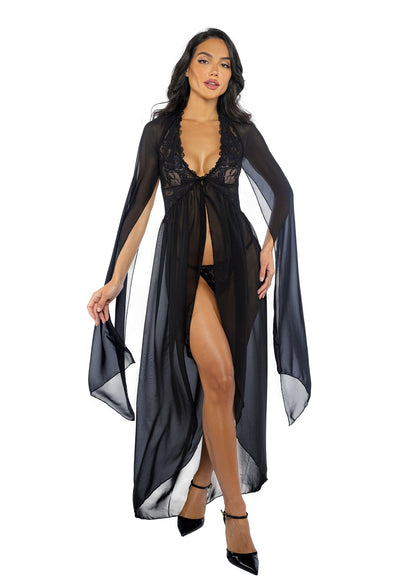 Smoldering Maxi Nightgown 2 - Piece Set Roma Confidential - Unspoken Fashion