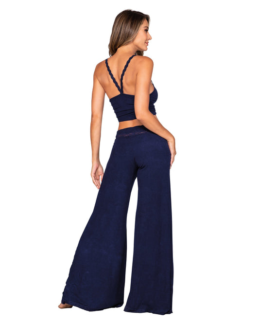 Dreamgirl Soft Rib Knit Jersey Two-Piece Sleepwear Pajama Set