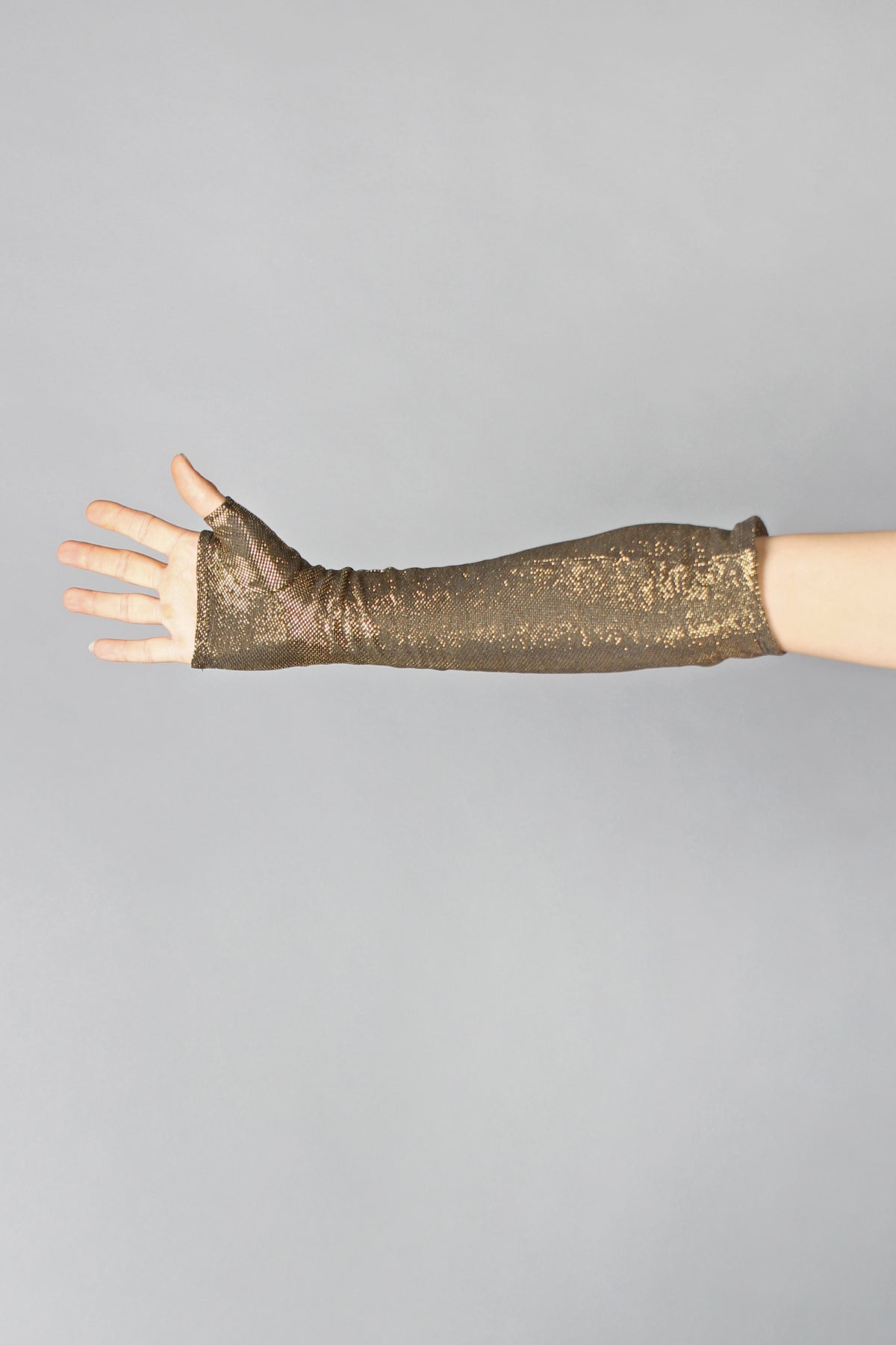 Five and Diamond Opera Gloves - gold sparkle