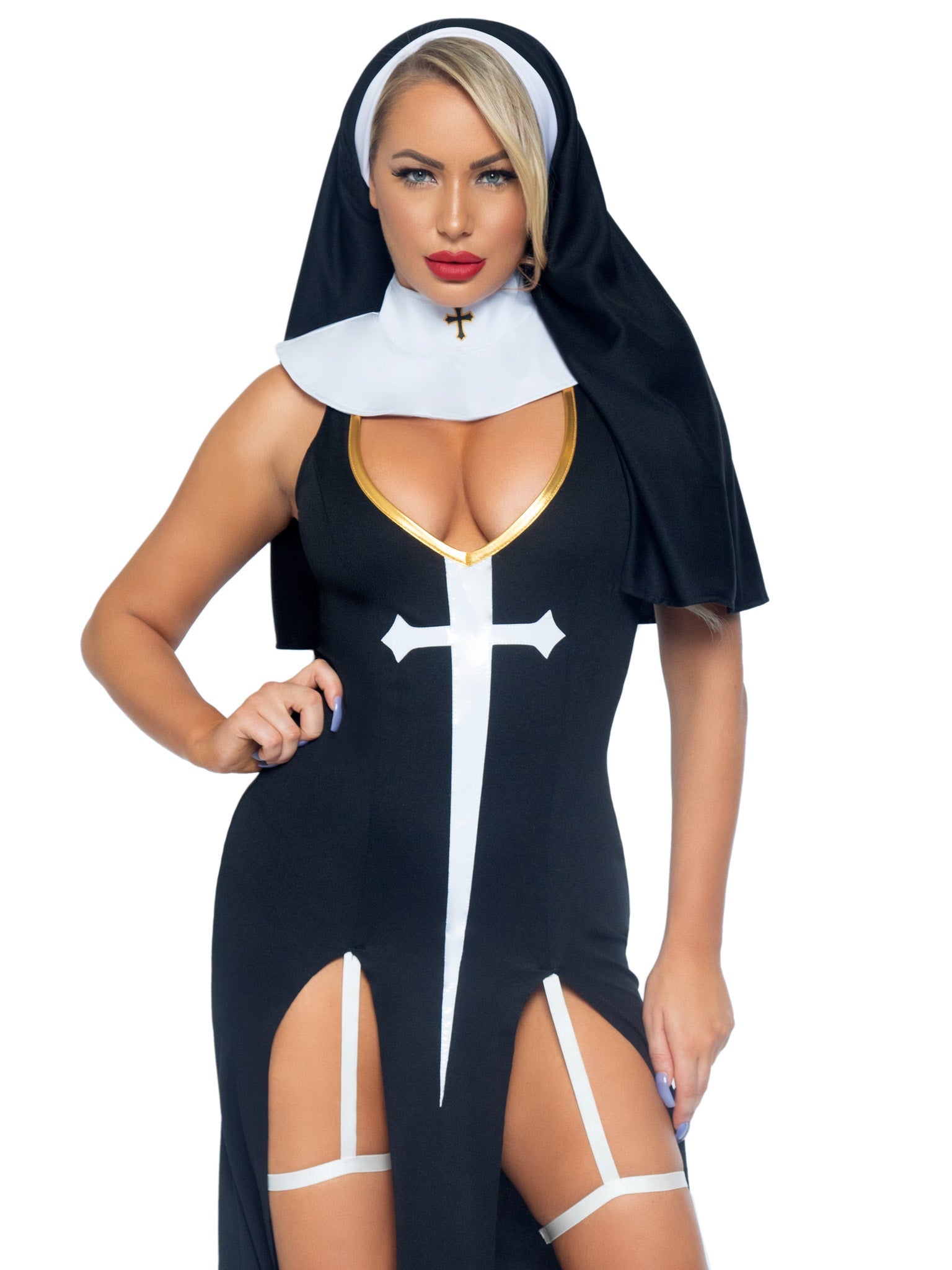 Sultry Sinner Nun Costume - Unspoken Fashion