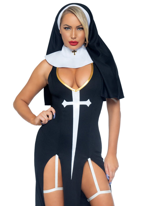 Sultry Sinner Nun Costume - Unspoken Fashion