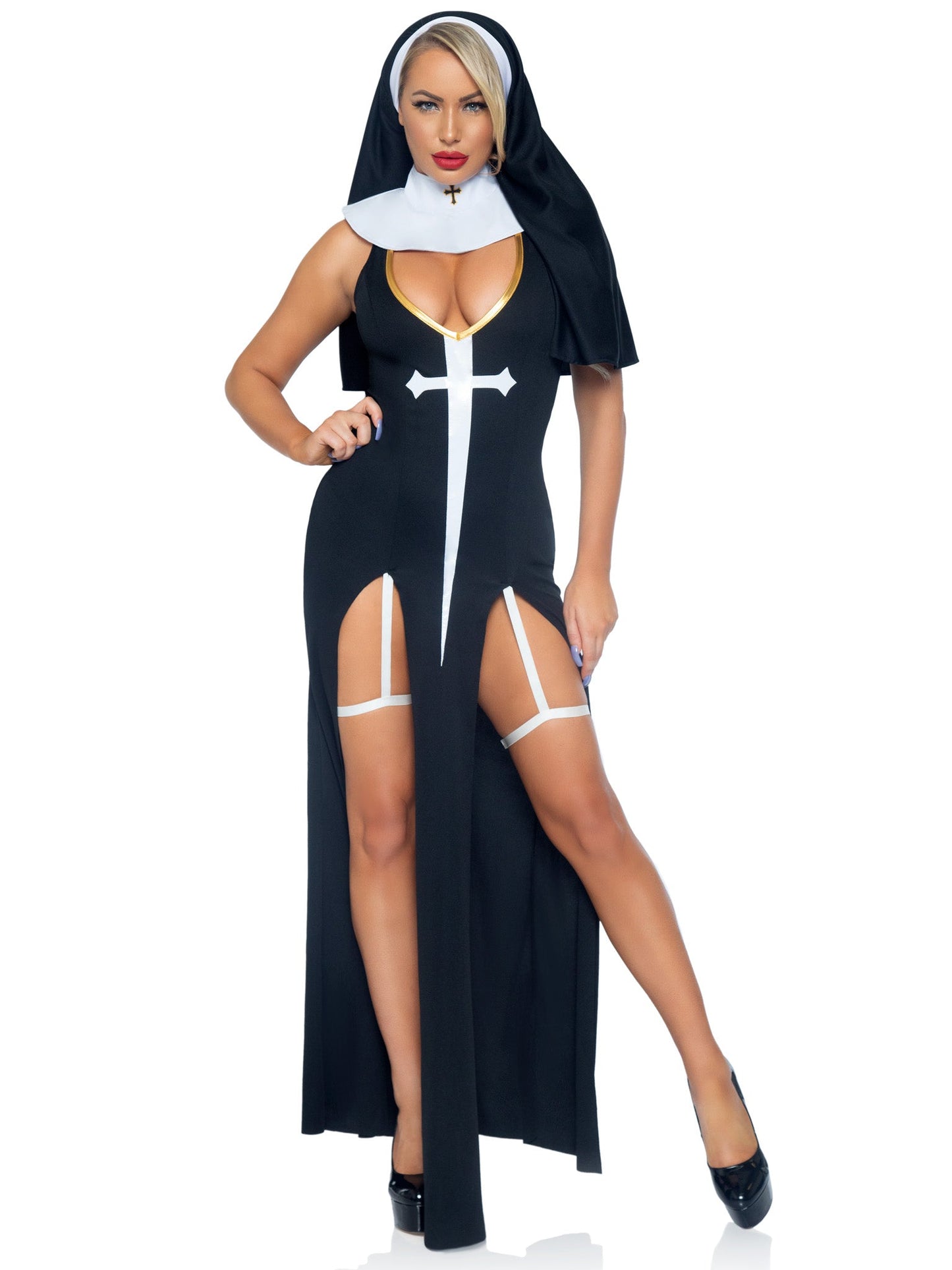 Sultry Sinner Nun Costume - Unspoken Fashion