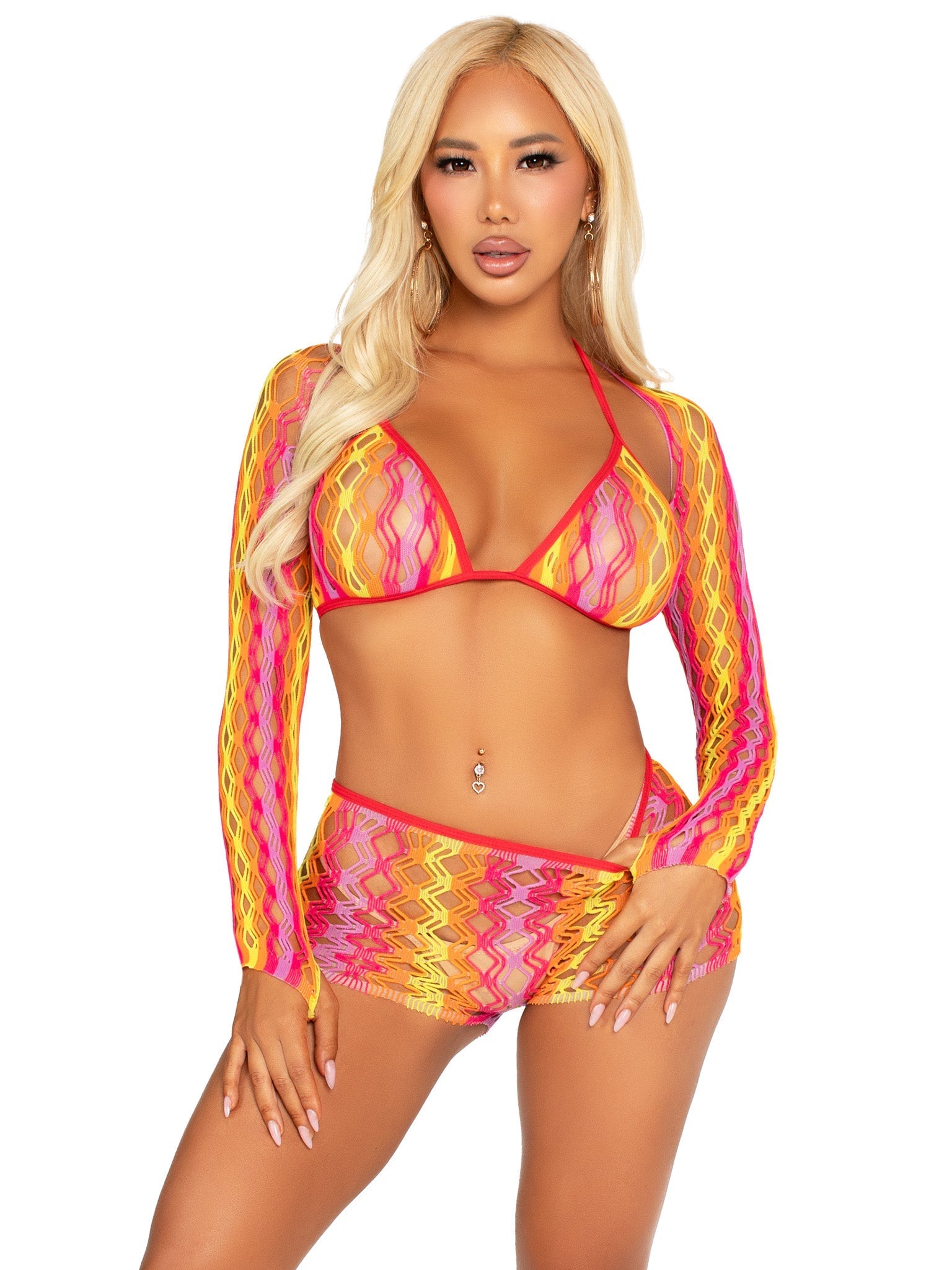 Summer Vibe Bra and Boyshorts Set - Unspoken Fashion