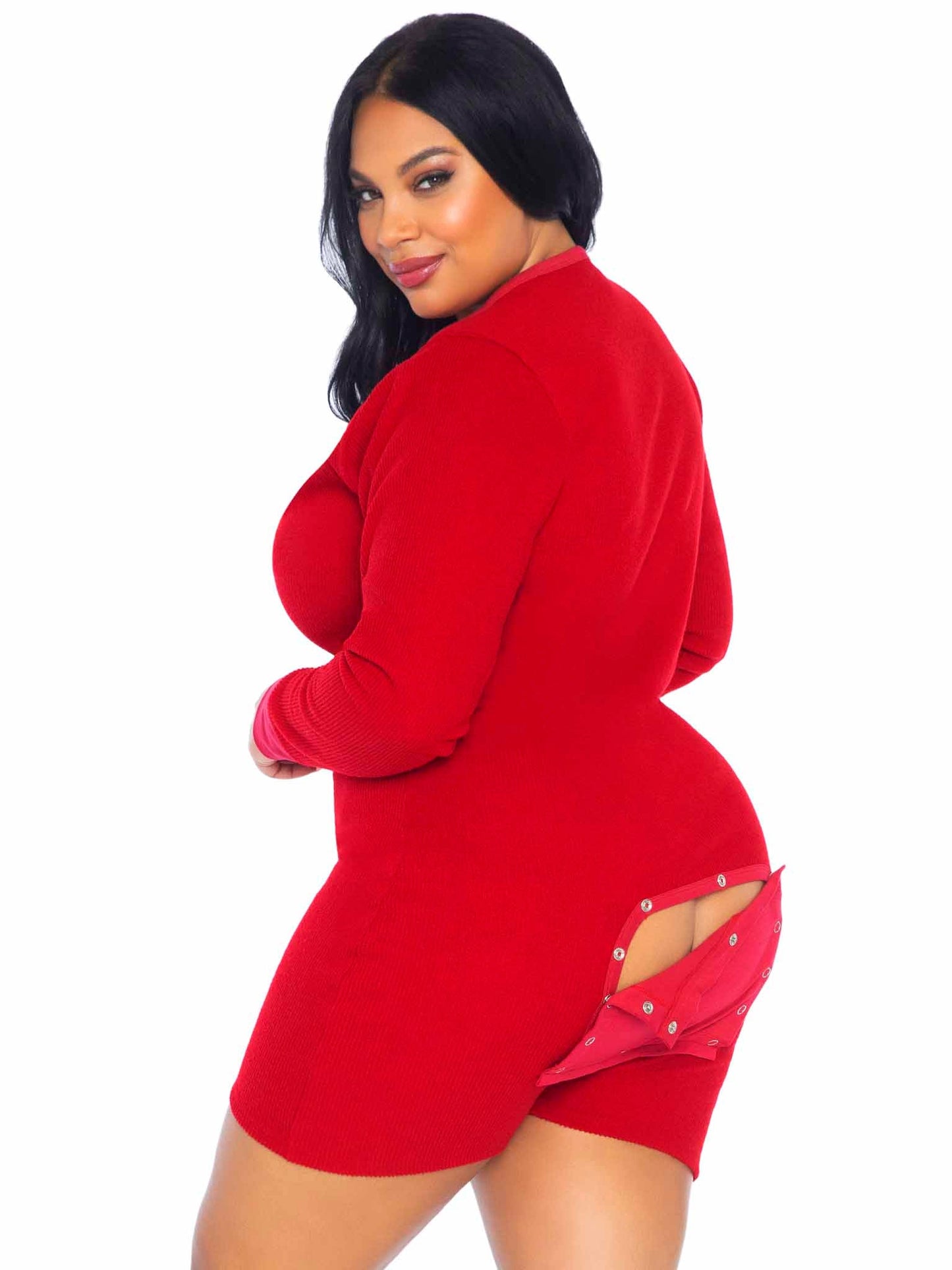Sweet Dreams Plus Long Johns Romper - Unspoken Fashion