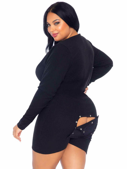 Sweet Dreams Plus Long Johns Romper - Unspoken Fashion