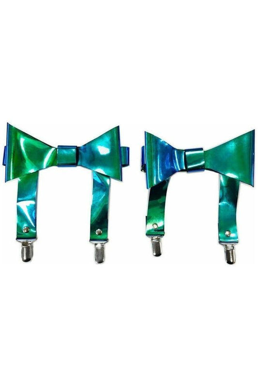 Teal/Blue Holo Garters (set of 2)