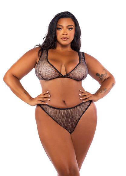 Think Pink Rhinestone Tube 2 - Piece Short Set Roma Confidential - Unspoken Fashion