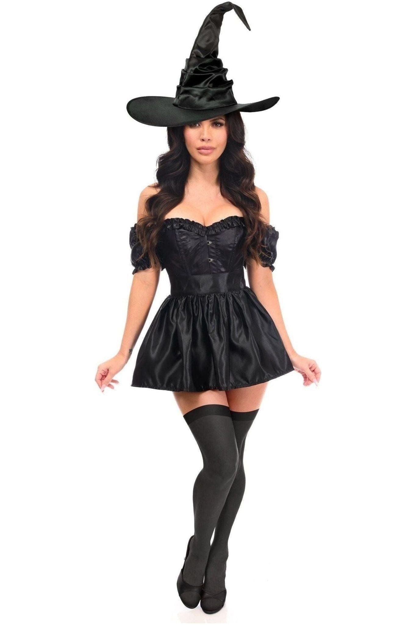 Top Drawer 3 PC Black Witch Corset Costume.