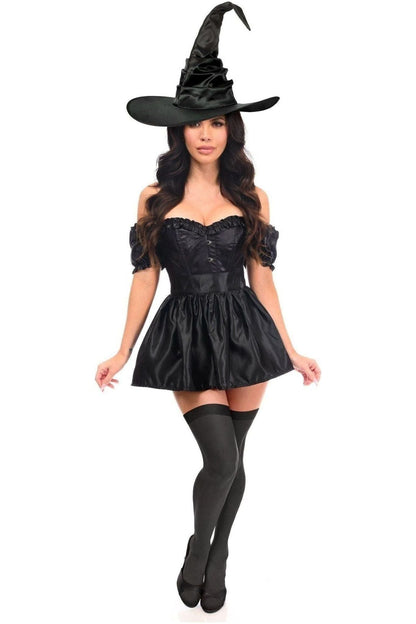 Top Drawer 3 PC Black Witch Corset Costume.