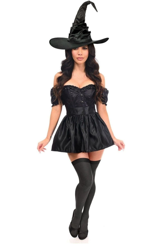 Top Drawer 3 PC Black Witch Corset Costume.