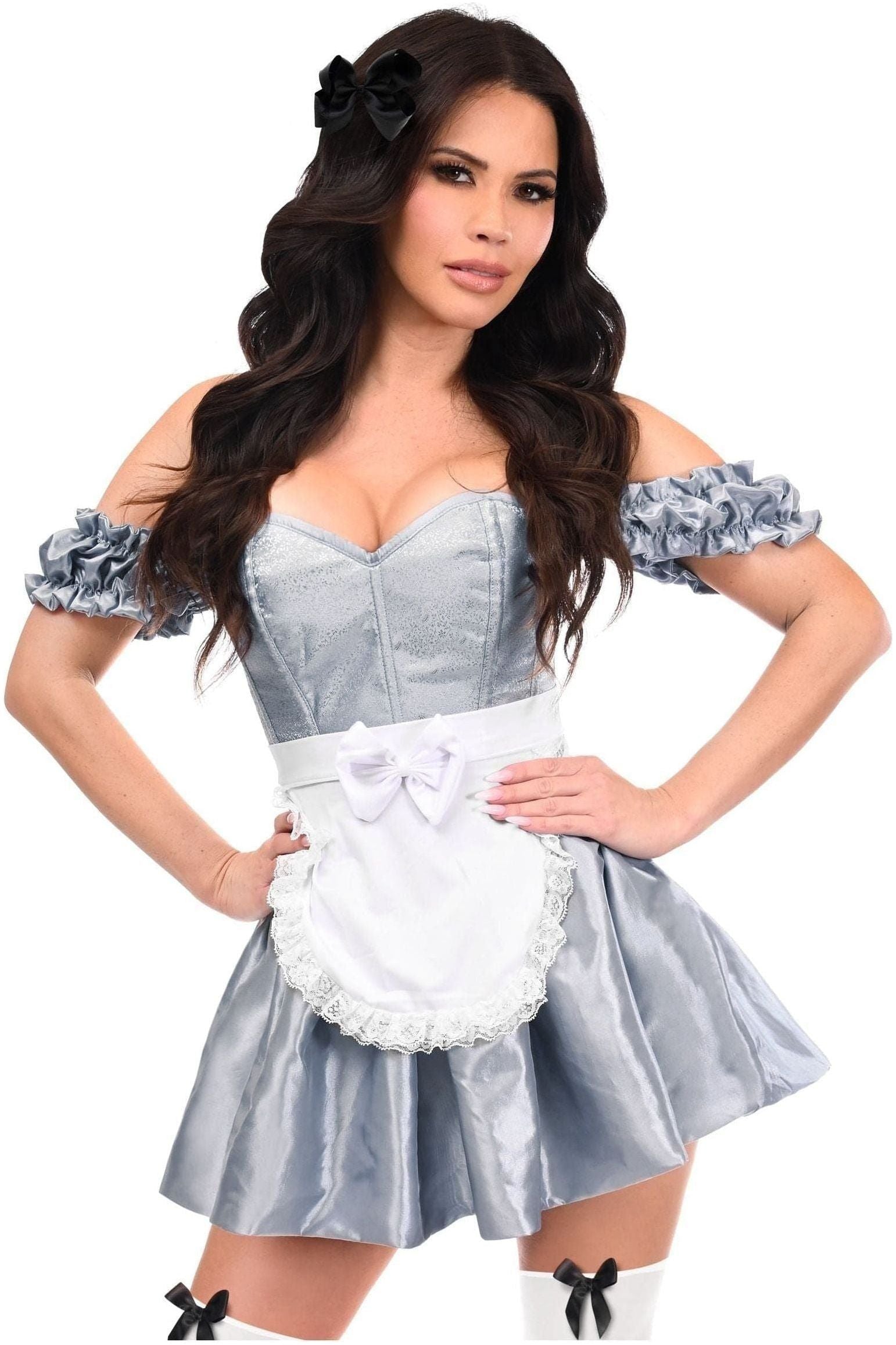 Top Drawer 3 PC Wonderland Seeker Corset Dress Costume.