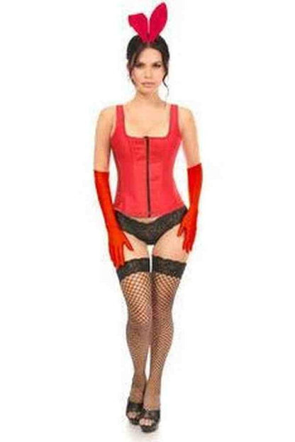 Top Drawer 4 PC Classic Red Bunny Corset Costume