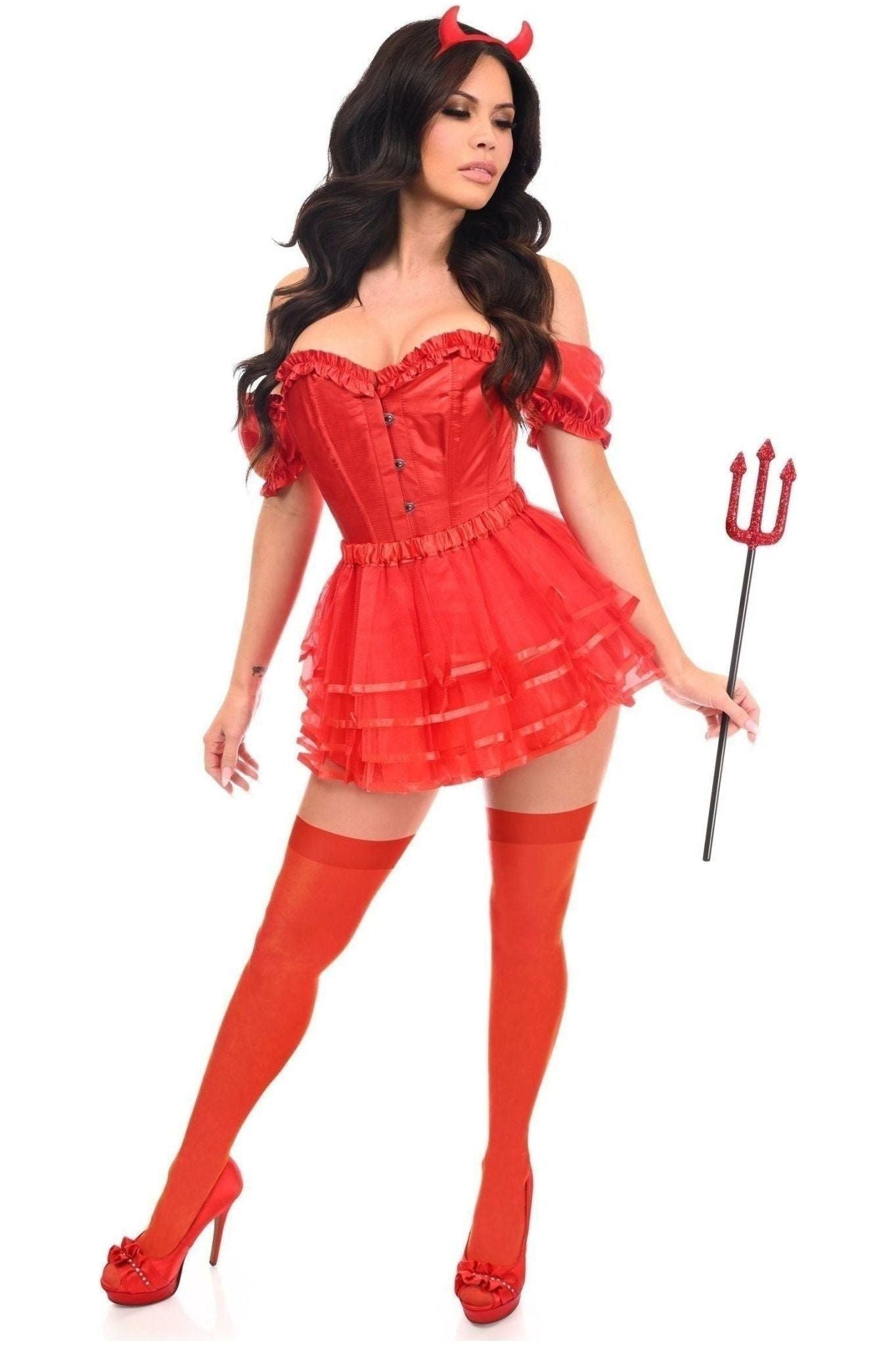 Top Drawer 4 PC Devil Corset & Tutu Costume.