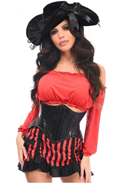 Top Drawer 4 PC Pirate Lady Corset Costume.