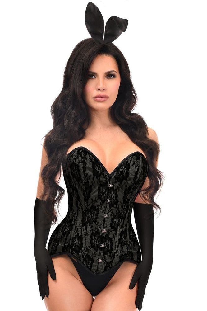 Top Drawer 4 PC Premium Black Bunny Corset Costume