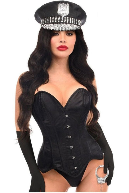 Top Drawer 4 PC Rhinestone Officer Corset Costume