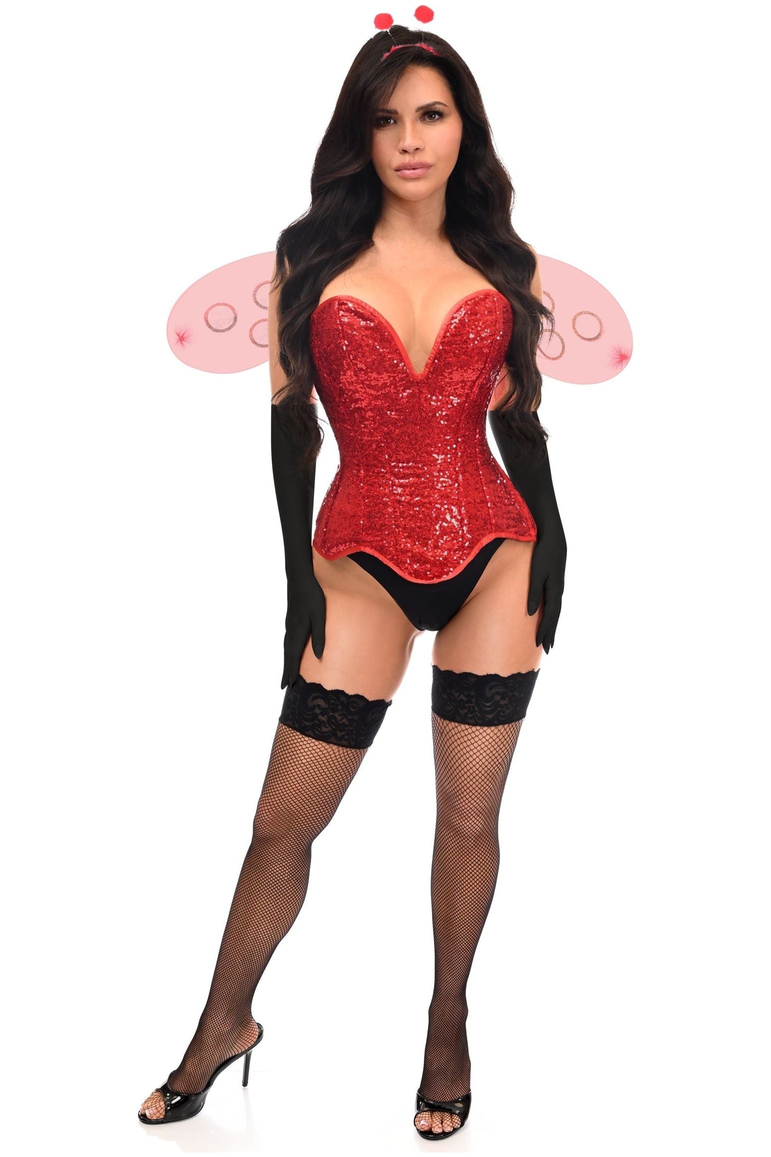 Top Drawer 4 PC Sequin Ladybug Corset Costume.