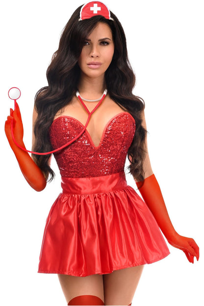 Top Drawer 5 PC Premium Nurse Corset Costume.