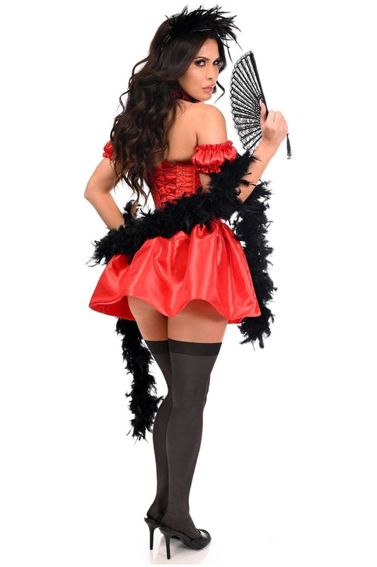 Top Drawer 5 PC Sexy Saloon Girl Corset Dress Costume.