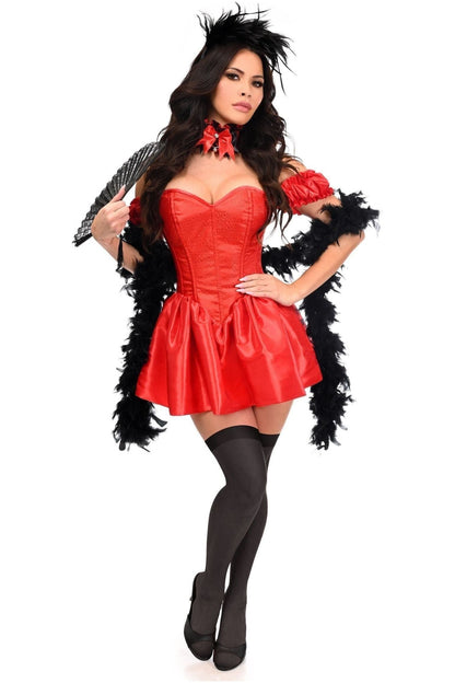 Top Drawer 5 PC Sexy Saloon Girl Corset Dress Costume.