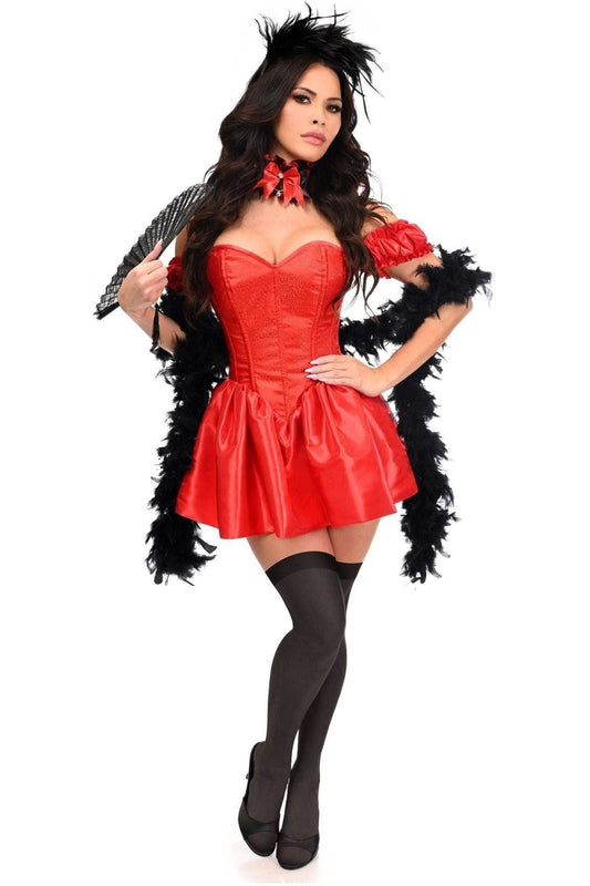 Top Drawer 5 PC Women's Saloon Girl Corset Dress Costume