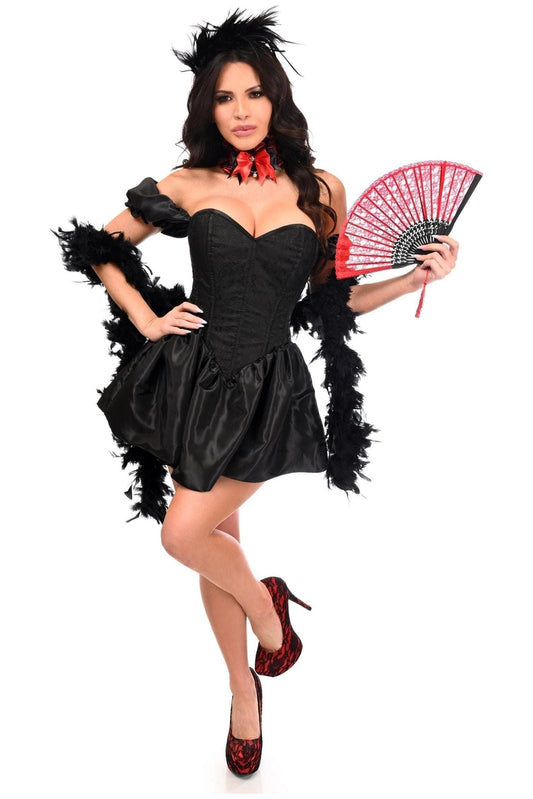 Top Drawer 5 PC Sexy Saloon Girl Corset Dress Costume.