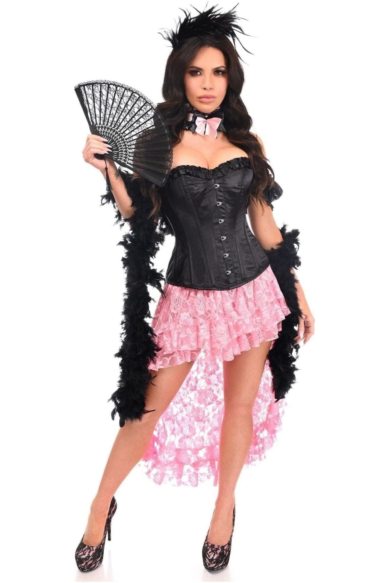 Top Drawer 6 PC Sexy Saloon Girl Corset Costume.