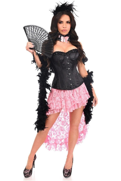 Top Drawer 6 PC Sexy Saloon Girl Corset Costume.