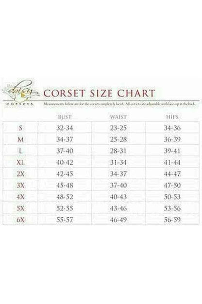 Top Drawer Black Brocade Steel Boned Corset