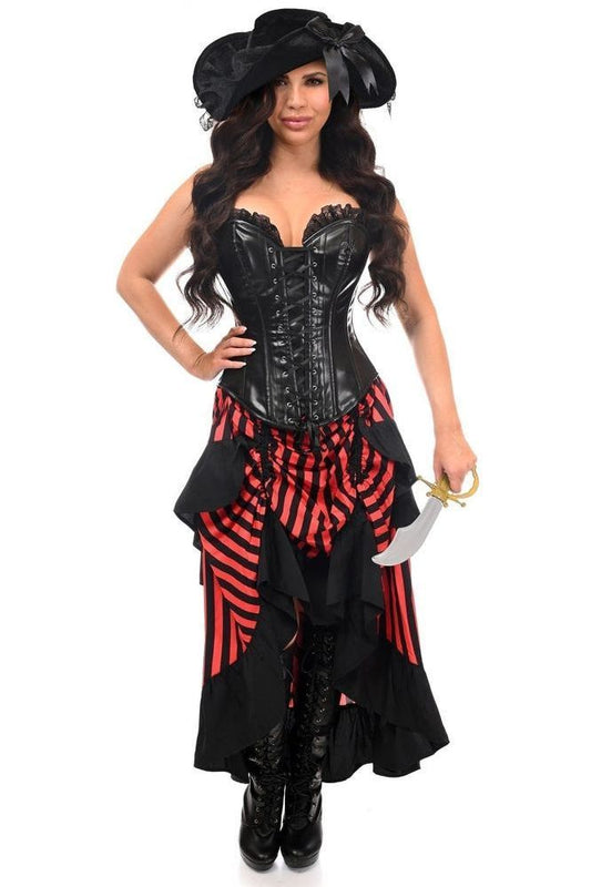 Top Drawer Black/Red Striped Premium Corset Costume