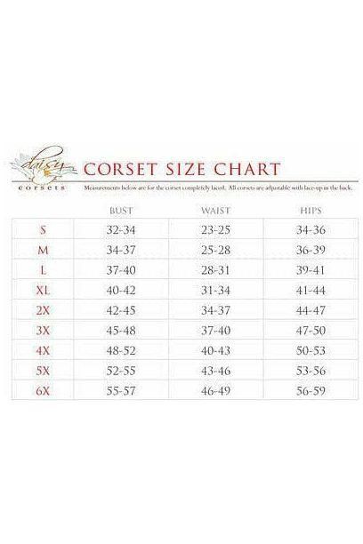 Top Drawer Faux Leather & Plum Brocade Steel Boned Under Bust Corset