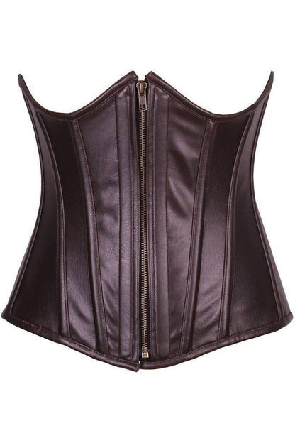 Top Drawer Faux Leather Underbust Corset