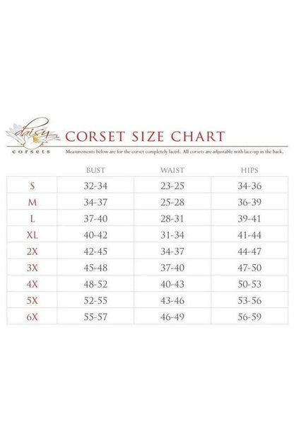 Top Drawer Rainbow Rhinestone Steel Boned Underbust Cincher Corset