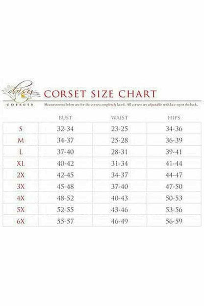 Top Drawer Red Metallic Steel Boned Under Bust Corset