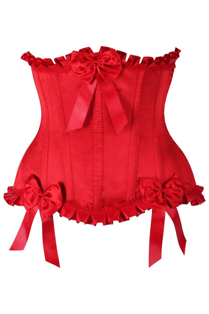 Top Drawer Red Steel Boned Burlesque Underbust Corset Waist Cincher.