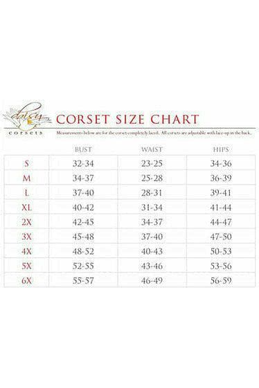 Top Drawer Silver Sequin Steel Boned Corset