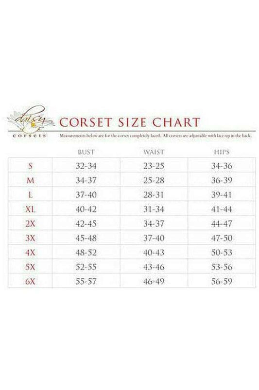 Top Drawer Steel Boned Blue Sequin Curvy Cut Waist Cincher Corset