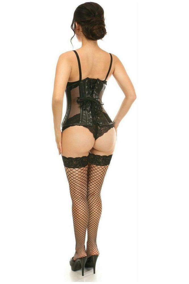 Top Drawer Steel Boned Fishnet Under Bust Corset