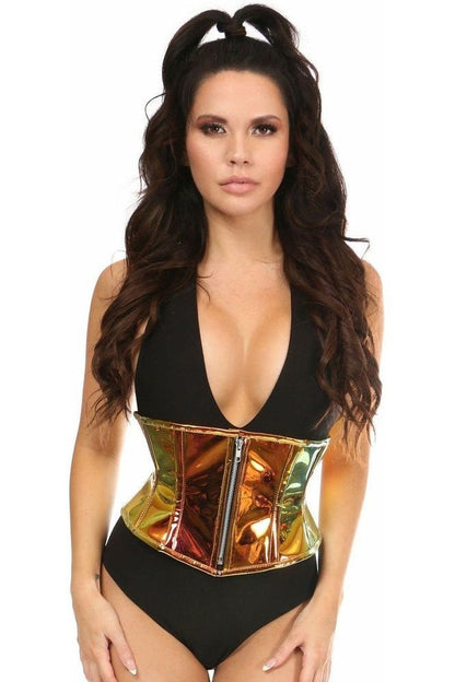 Top Drawer Orange/Gold Sunset Holo Steel Boned Mini Cincher