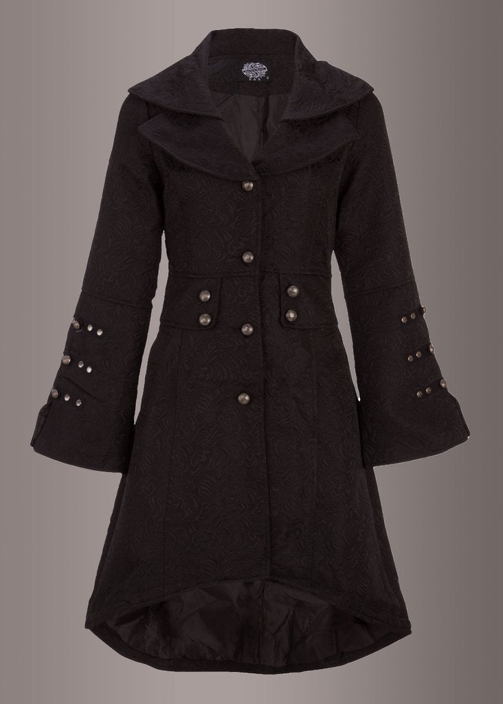 Wednesday Black Victorian Coat with Lacing - Unspoken Fashion