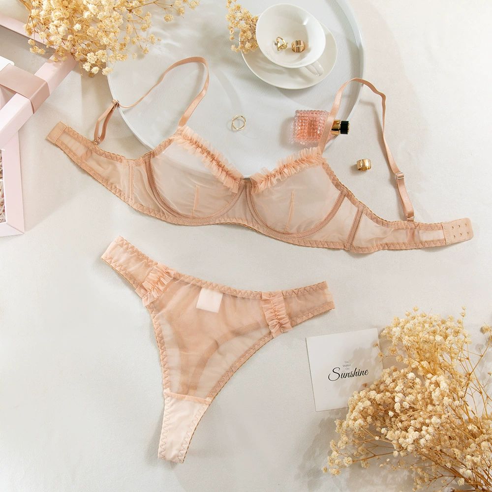 Whisper Soft Sheer 2 Piece Lingerie Set - Unspoken Fashion