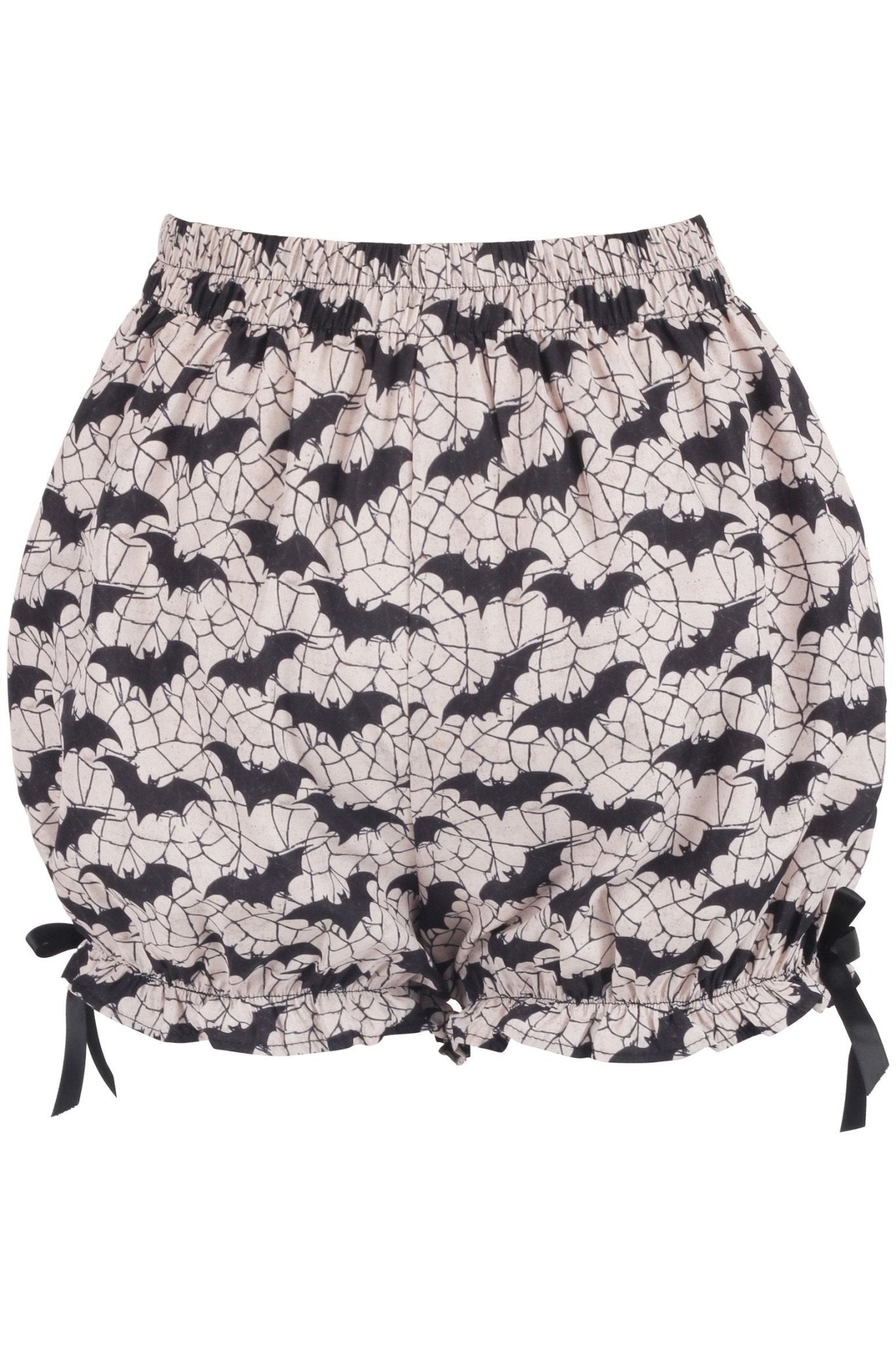 White & Black Bats Crepe Bloomers