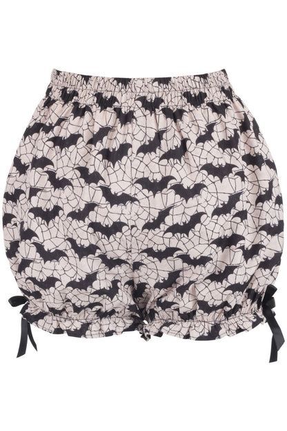 White & Black Bats Crepe Bloomers