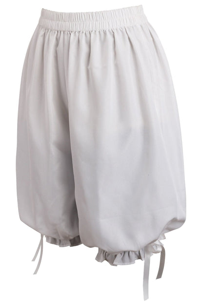 White Crepe Long Bloomers