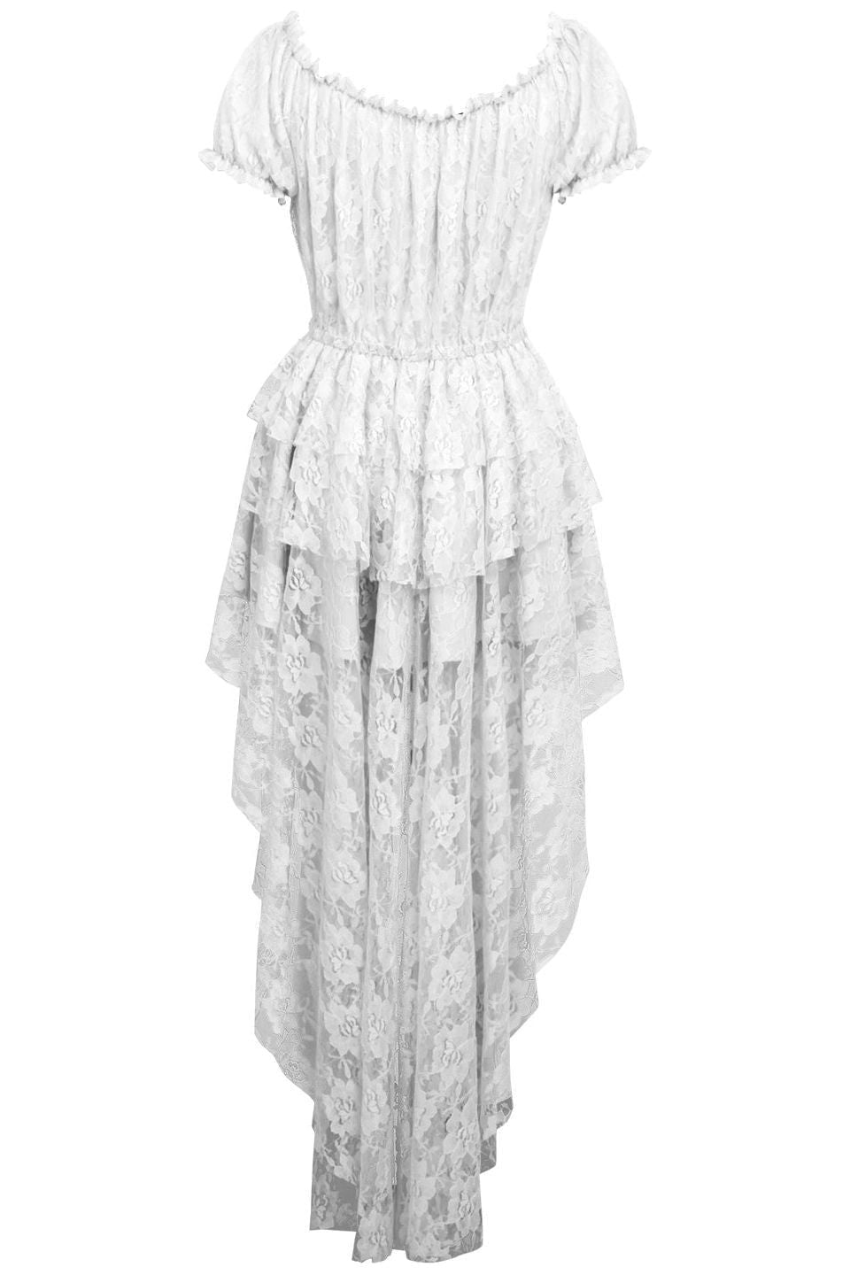 White High Low Lace Dress.
