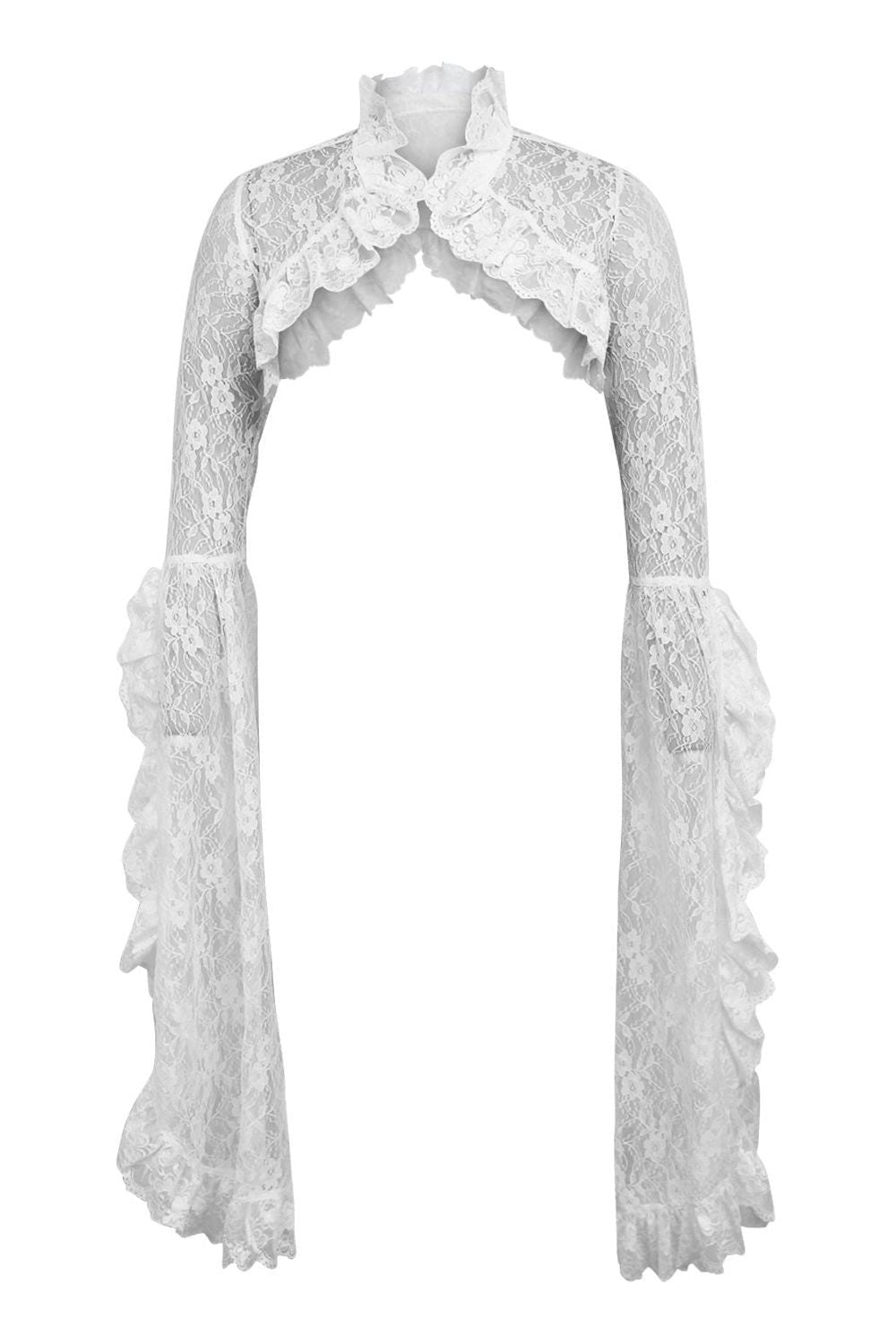 White Lace Shrug Bolero Jacket.