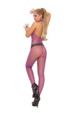 Seamless Fishnet Halter Bodystocking With Open Crotch-Elegant Moments
