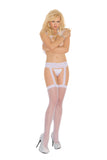 Sheer Thigh High With Lace Garter Belt-Elegant Moments