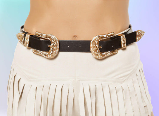 Roma Adjustable Double Buckle Belt.